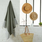 Fouta Nid D'Abeille - Vert Olive