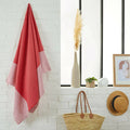 Fouta Nid D'Abeille - Rouge