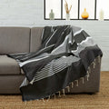 Fouta Xxl Rayée - Noir