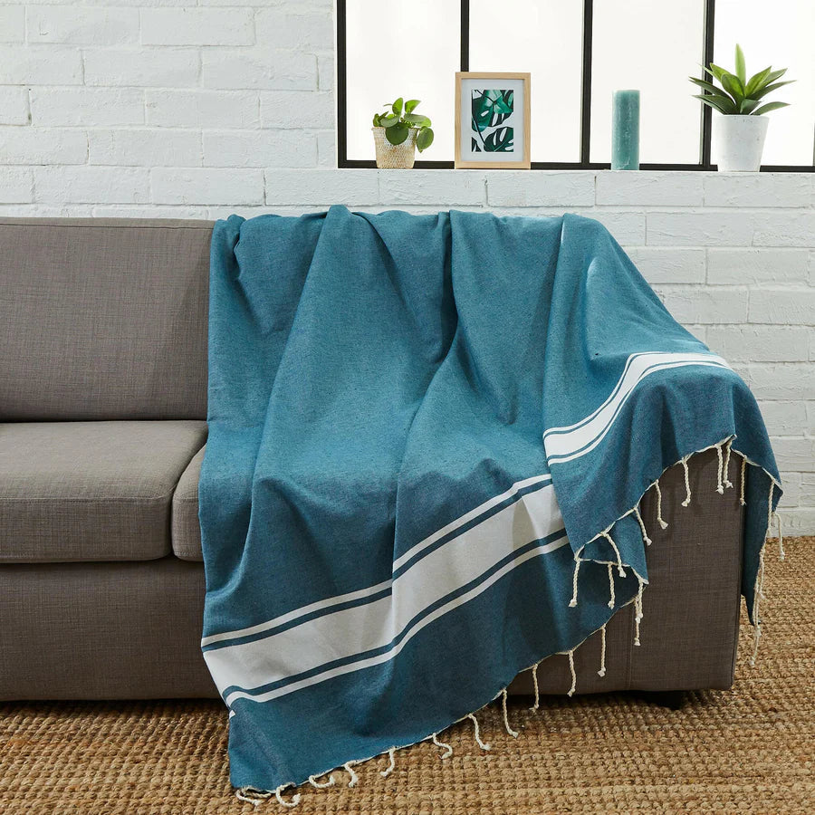 Fouta Xxl Classique - Bleu Canard