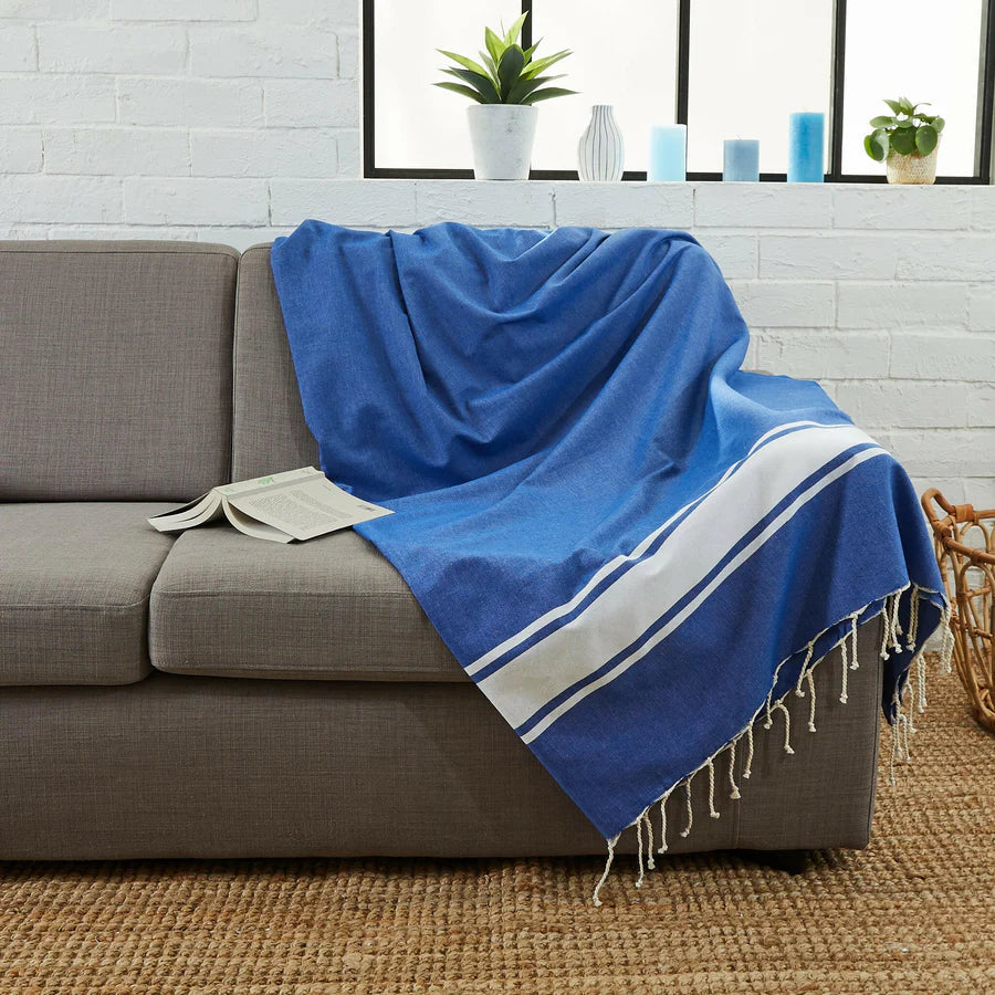 Fouta Xxl Classique - Bleu Océan
