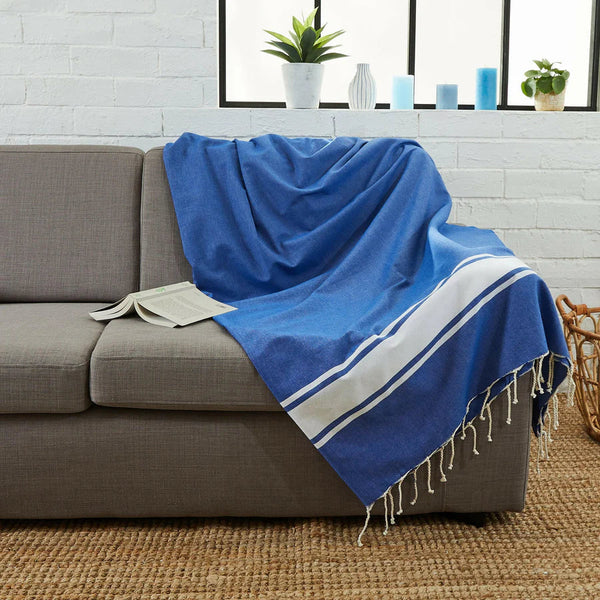 Fouta Xxl Classique - Bleu Océan