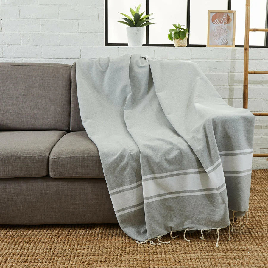 Fouta Xxl Classique - Gris Clair