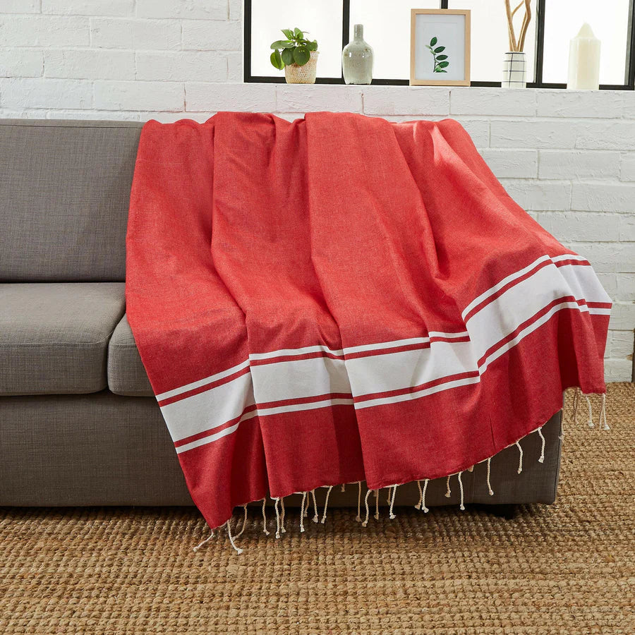 Fouta Xxl Classique - Rouge