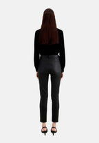 The Kooples - Pantalon En Cuir Stretch Coupe Slim - Femme