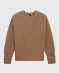 The Kooples - Pull Col Rond En Cote Perlees Et Pointelles - Femme