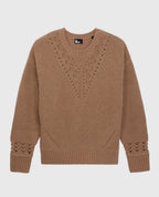 The Kooples - Pull Col Rond En Cote Perlees Et Pointelles - Femme