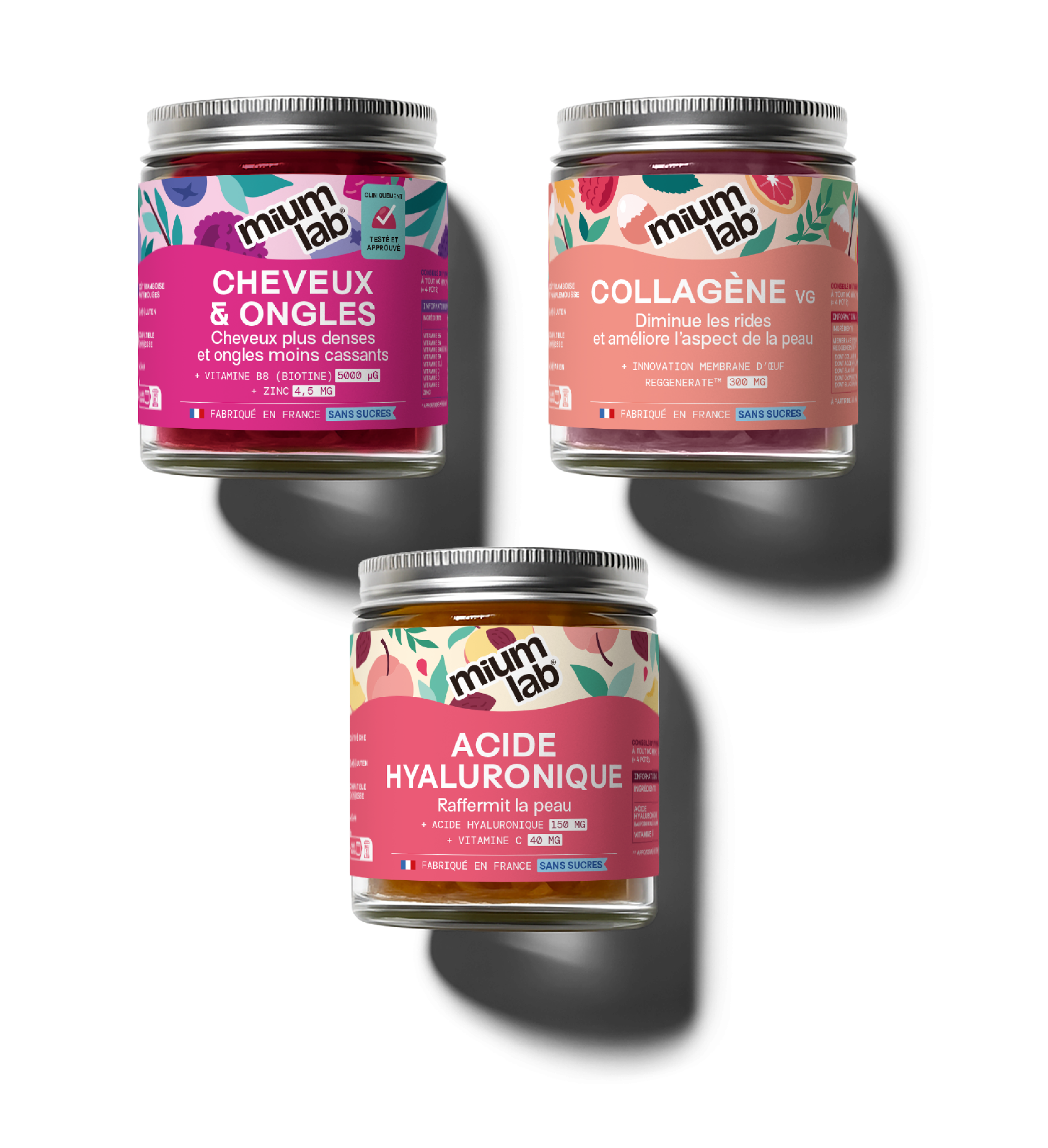Pack Glow Up : Acide Hyaluronique, Collagène Vg, Cheveux & Ongles