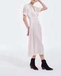 The Kooples - Robe Longue Rose Clair Manches Courtes - Femme