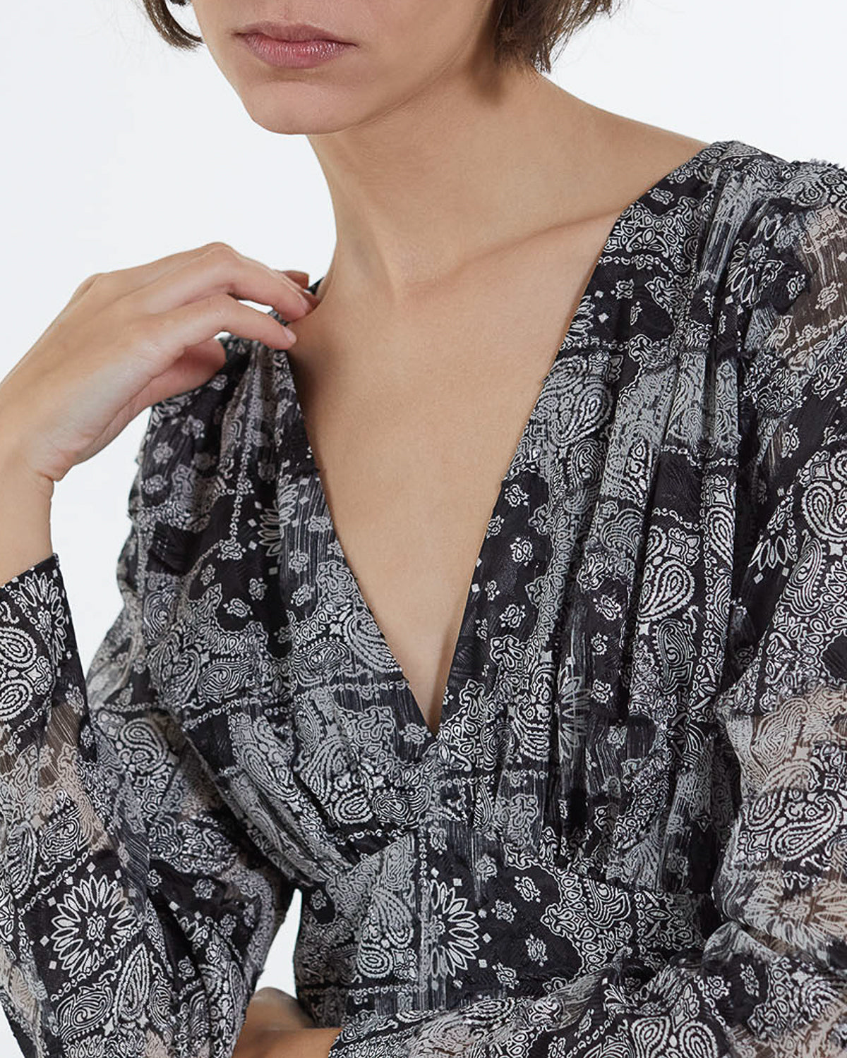 The Kooples - Robe Longue Imprimé Bandana - Femme