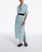 The Kooples - Robe Légère Imprimée Bleue Et Blanche - Femme