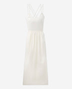 The Kooples - Robe Longue Été Écrue À Fines Bretelles - Femme