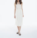 The Kooples - Robe Longue Blanche Sans Manches Dentelle - Femme