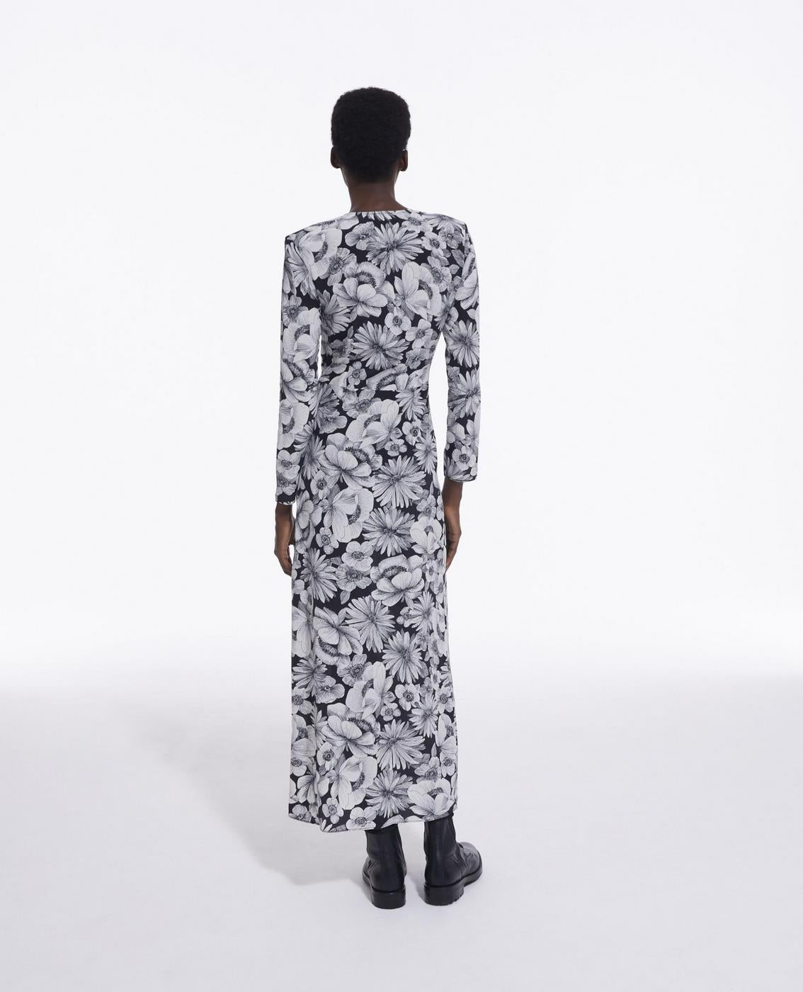 The Kooples - Robe Longue En Soie - Noir - Femme