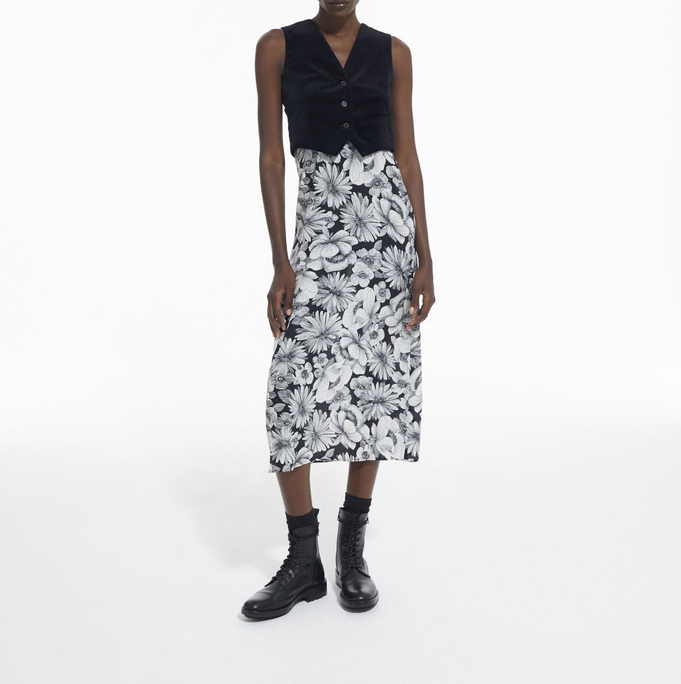 The Kooples - Robe Trompe-L’Œil En Soie - Noir - Femme