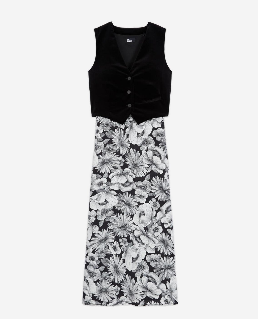 The Kooples - Robe Trompe-L’Œil En Soie - Noir - Femme