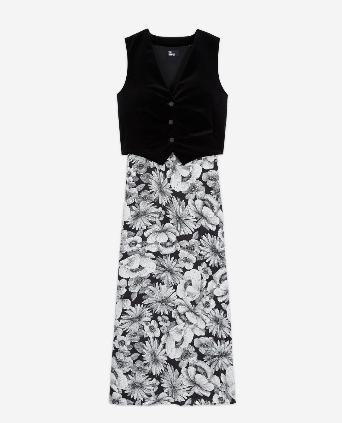 The Kooples - Robe Trompe-L’Œil En Soie - Noir - Femme