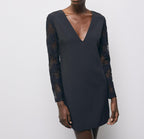 Robe Droite - Bleu Marine - Femme