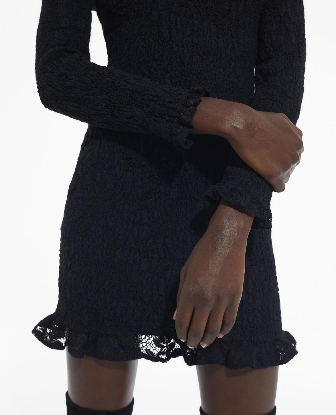 The Kooples - Robe Fourreau - Noir - Femme