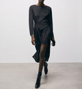 The Kooples - Robe Midi - Noir - Femme