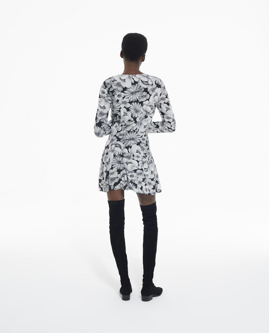 The Kooples - Robe Droite En Soie - Noir - Femme