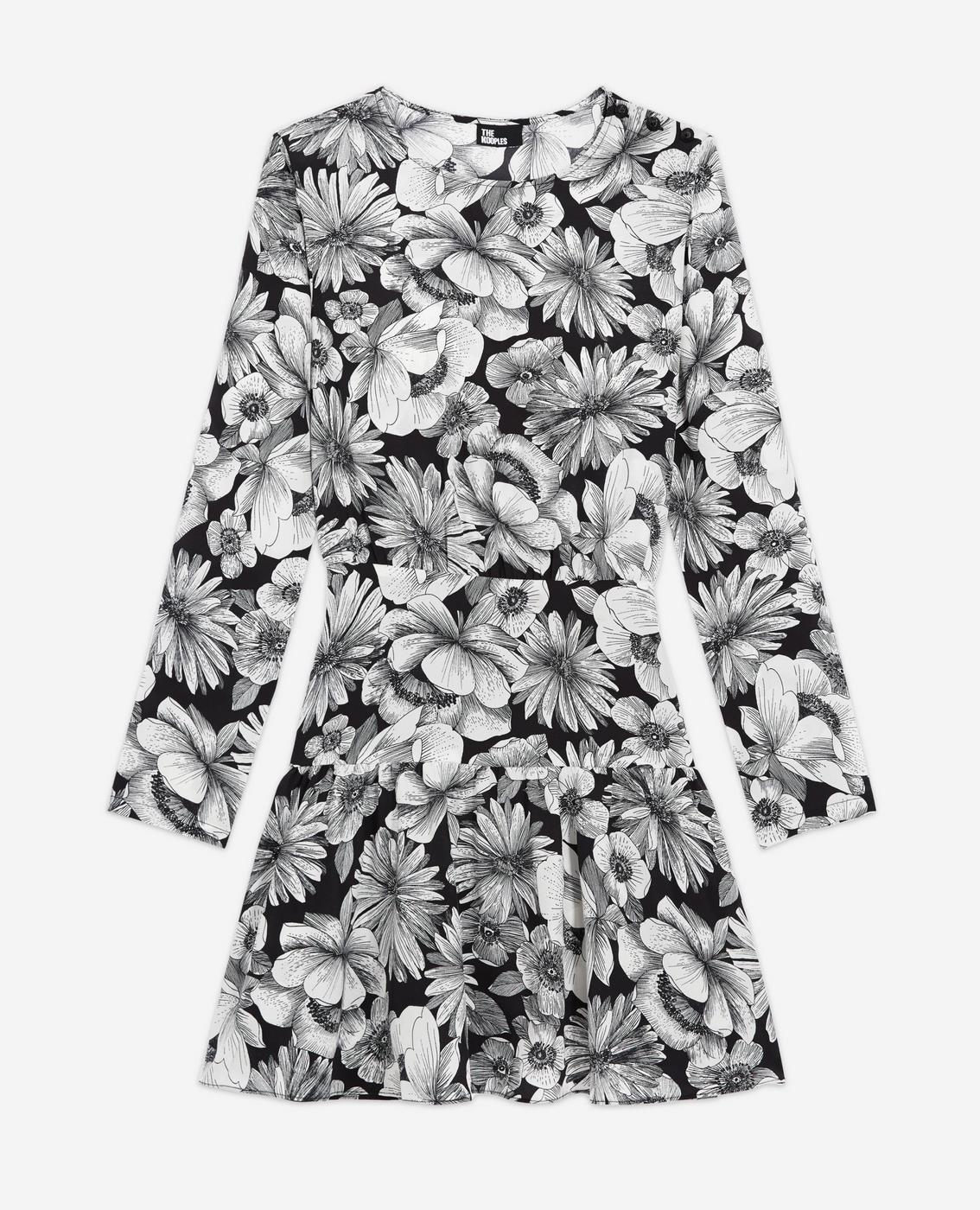The Kooples - Robe Droite En Soie - Noir - Femme
