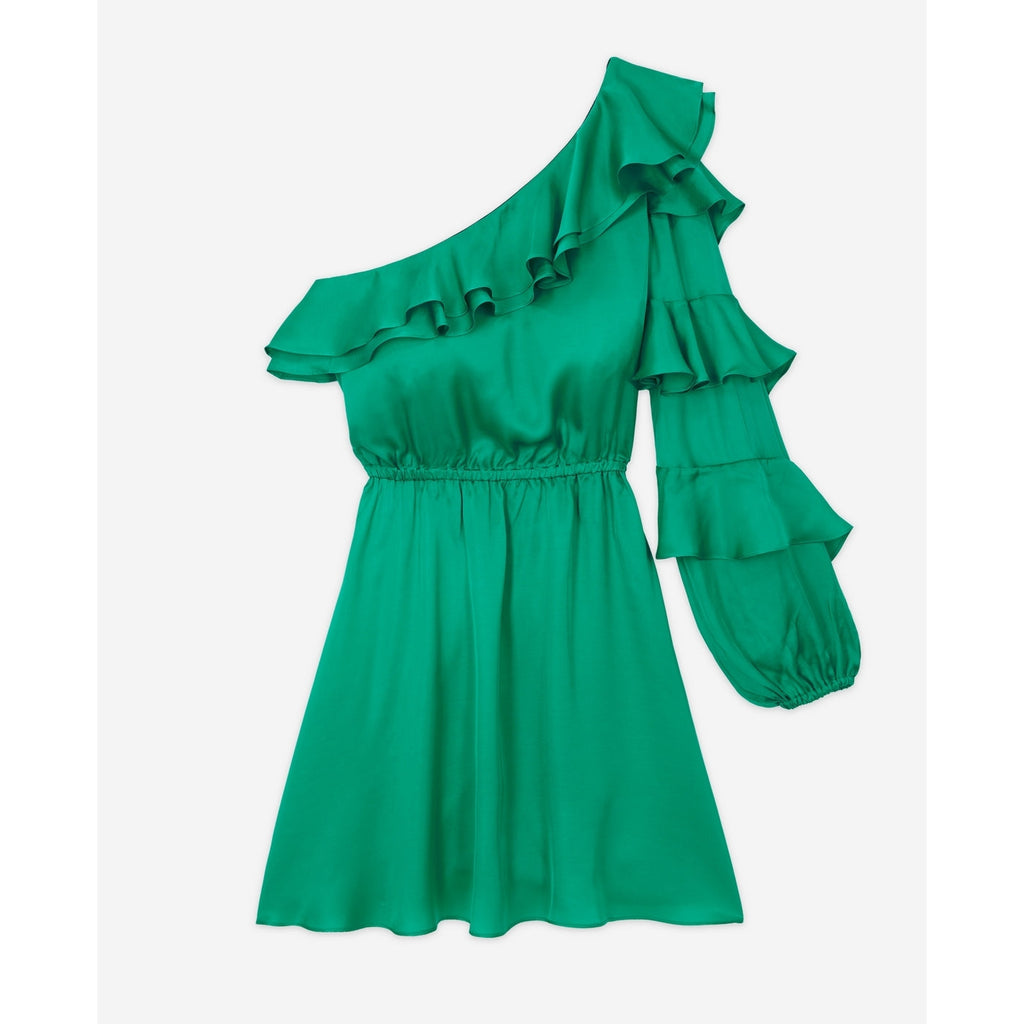 The Kooples - Robe Asymétrique - Vert - Femme
