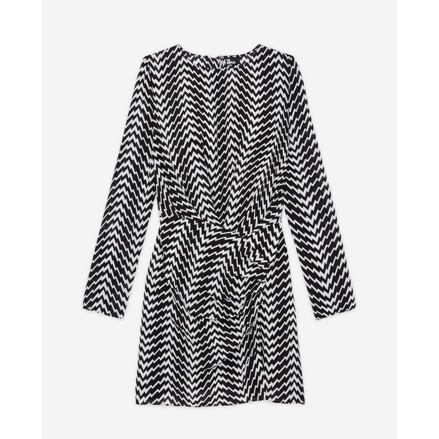 The Kooples - Robe Fourreau - Noir Et Blanc - Femme