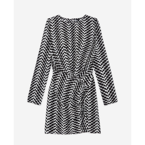 The Kooples - Robe Fourreau - Noir Et Blanc - Femme