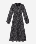 The Kooples - Robe Longue - Noir Et Blanc - Femme