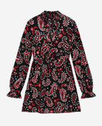 The Kooples - Robe - Noir Et Rouge - Femme