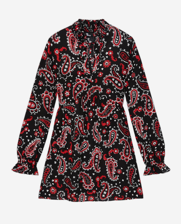 The Kooples - Robe - Noir Et Rouge - Femme