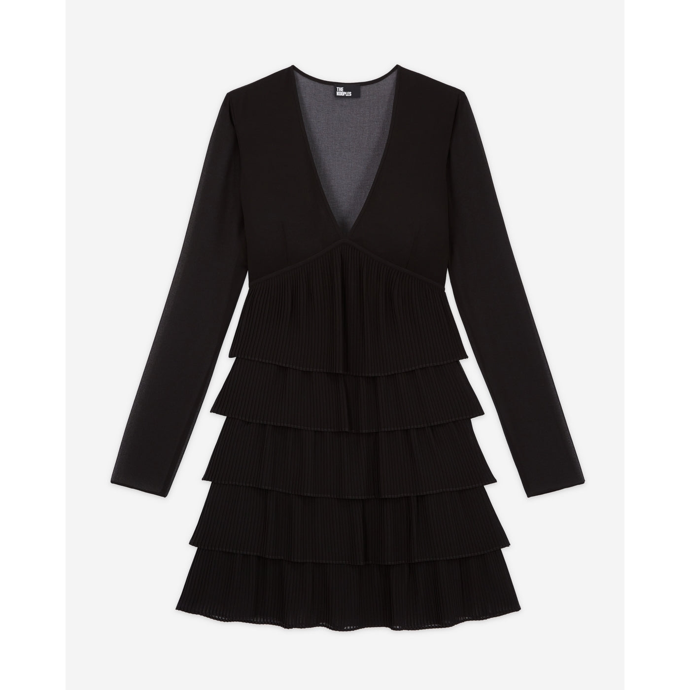The Kooples - Robe Volantée - Noir - Femme