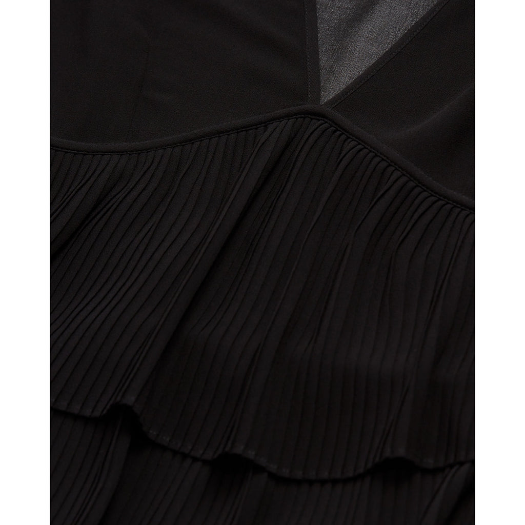 The Kooples - Robe Volantée - Noir - Femme