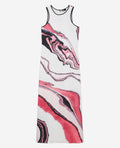 The Kooples - Robe Longue - Blanc Et Rose - Femme