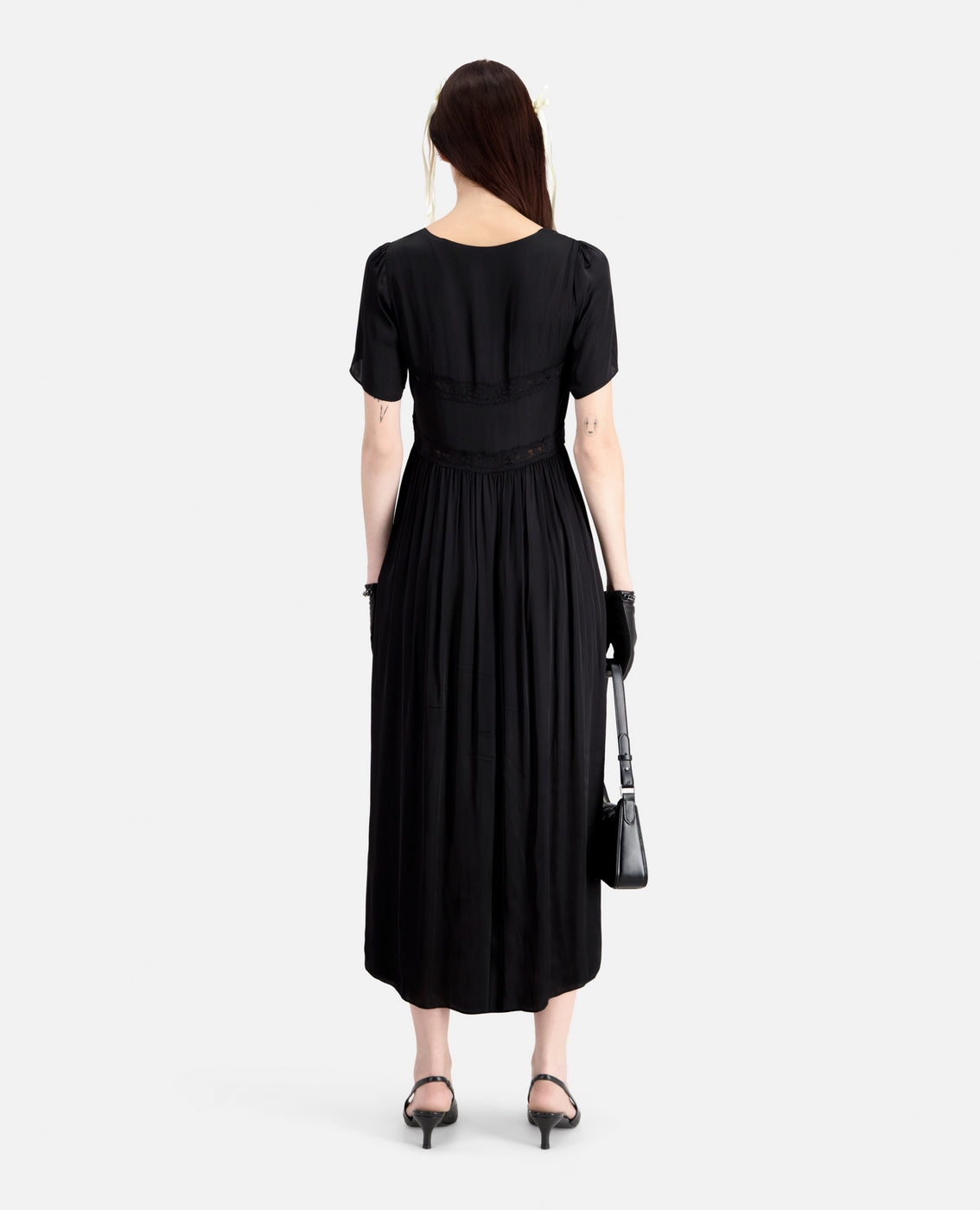 The Kooples - Robe Longue Mc Haut Dentelle - Femme
