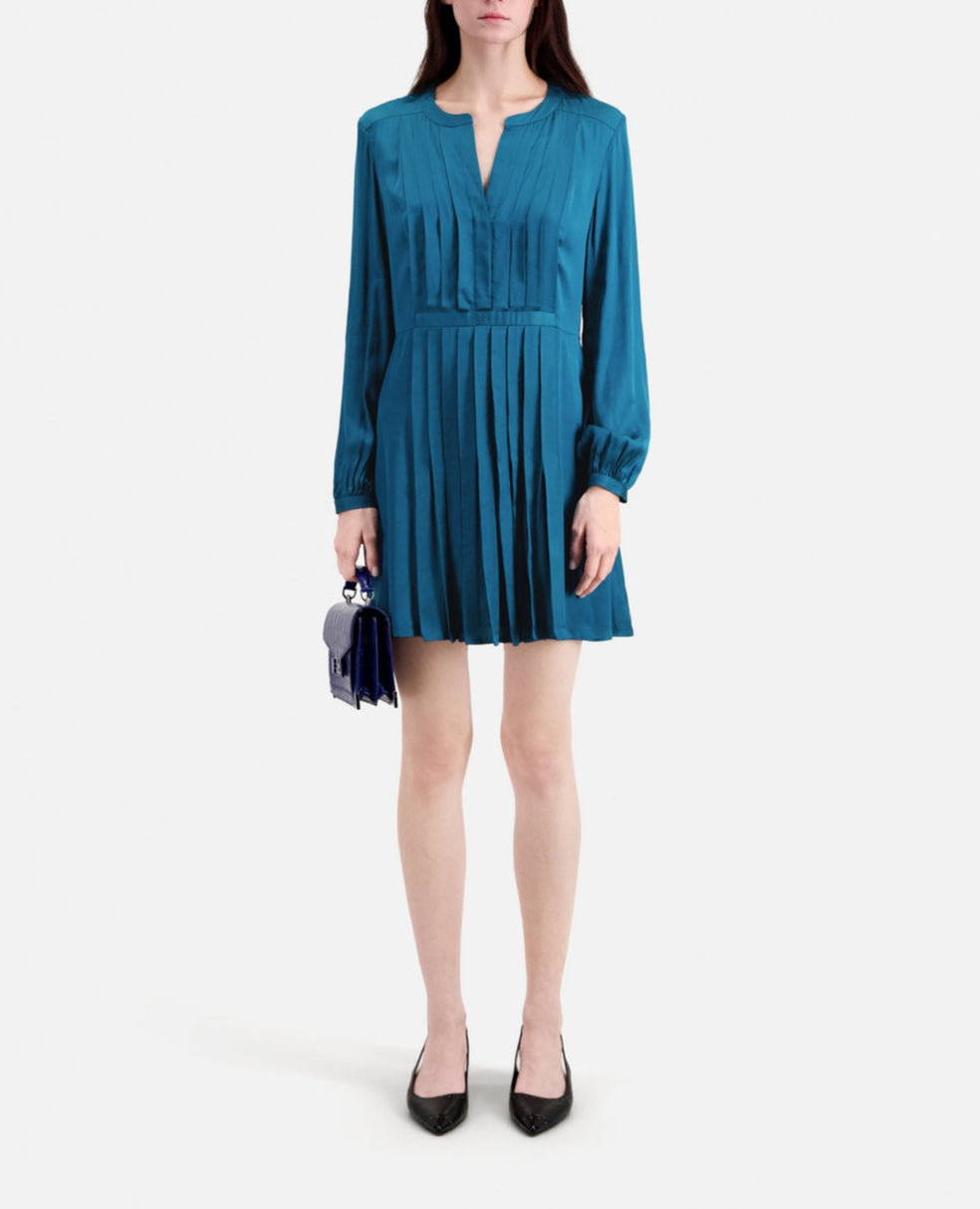 The Kooples - Robe Patineuse - Bleu - Femme