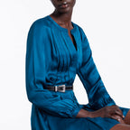 The Kooples - Robe Patineuse - Bleu - Femme