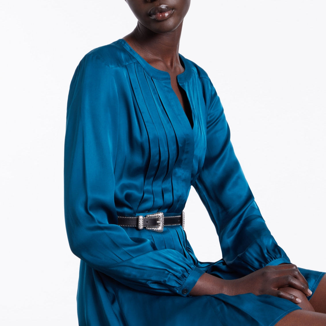 The Kooples - Robe Patineuse - Bleu - Femme