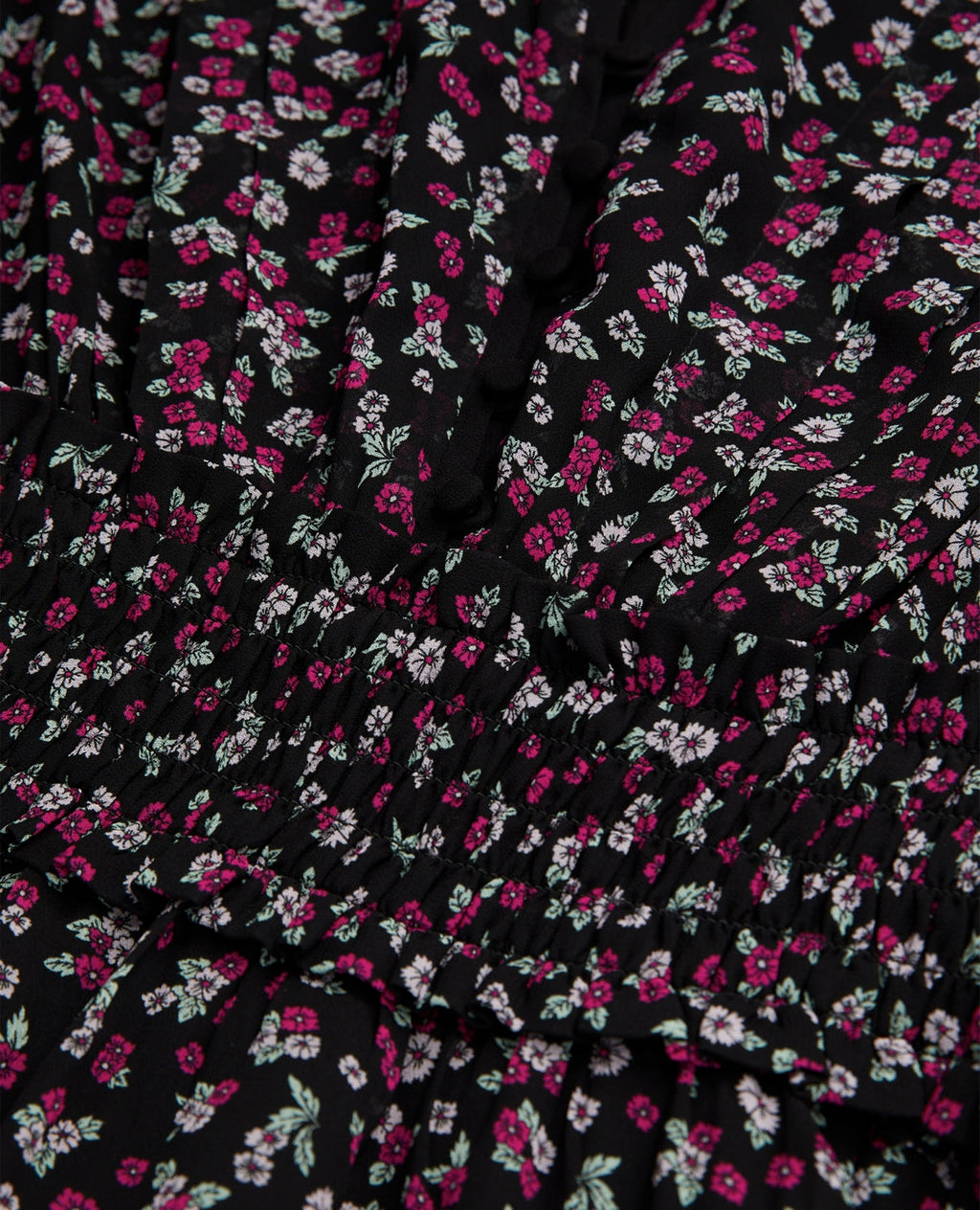 The Kooples - Robe Patineuse - Noir Et Rose - Femme