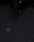 The Kooples - Robe Chemise Bi-Matière - Noir - Femme