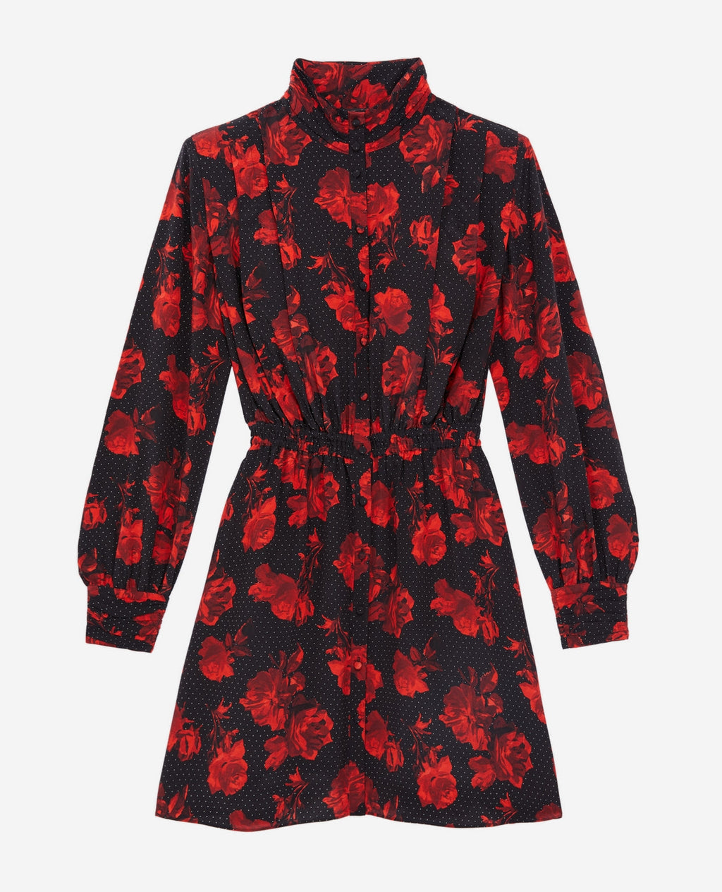 The Kooples - Robe Chemise En Soie - Noir - Femme