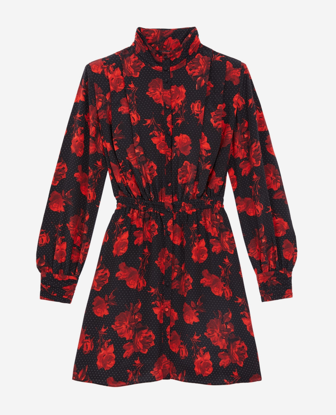 The Kooples - Robe Chemise En Soie - Noir - Femme