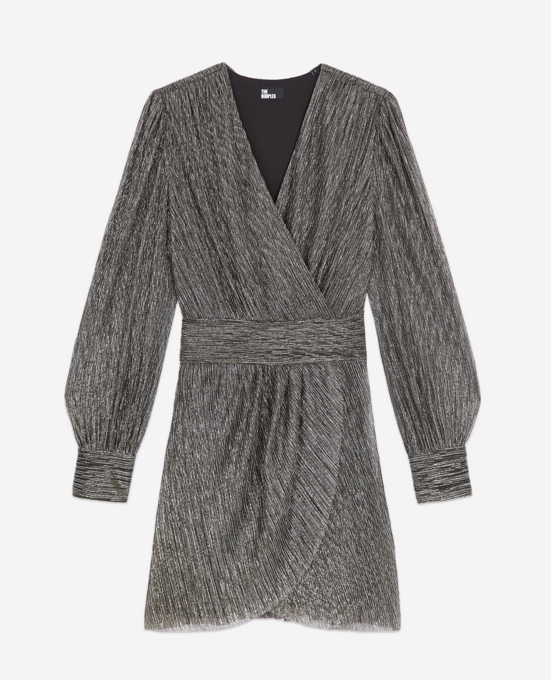 The Kooples - Robe Portefeuille - Argenté - Femme