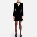 The Kooples - Robe Portefeuille - Noir - Femme