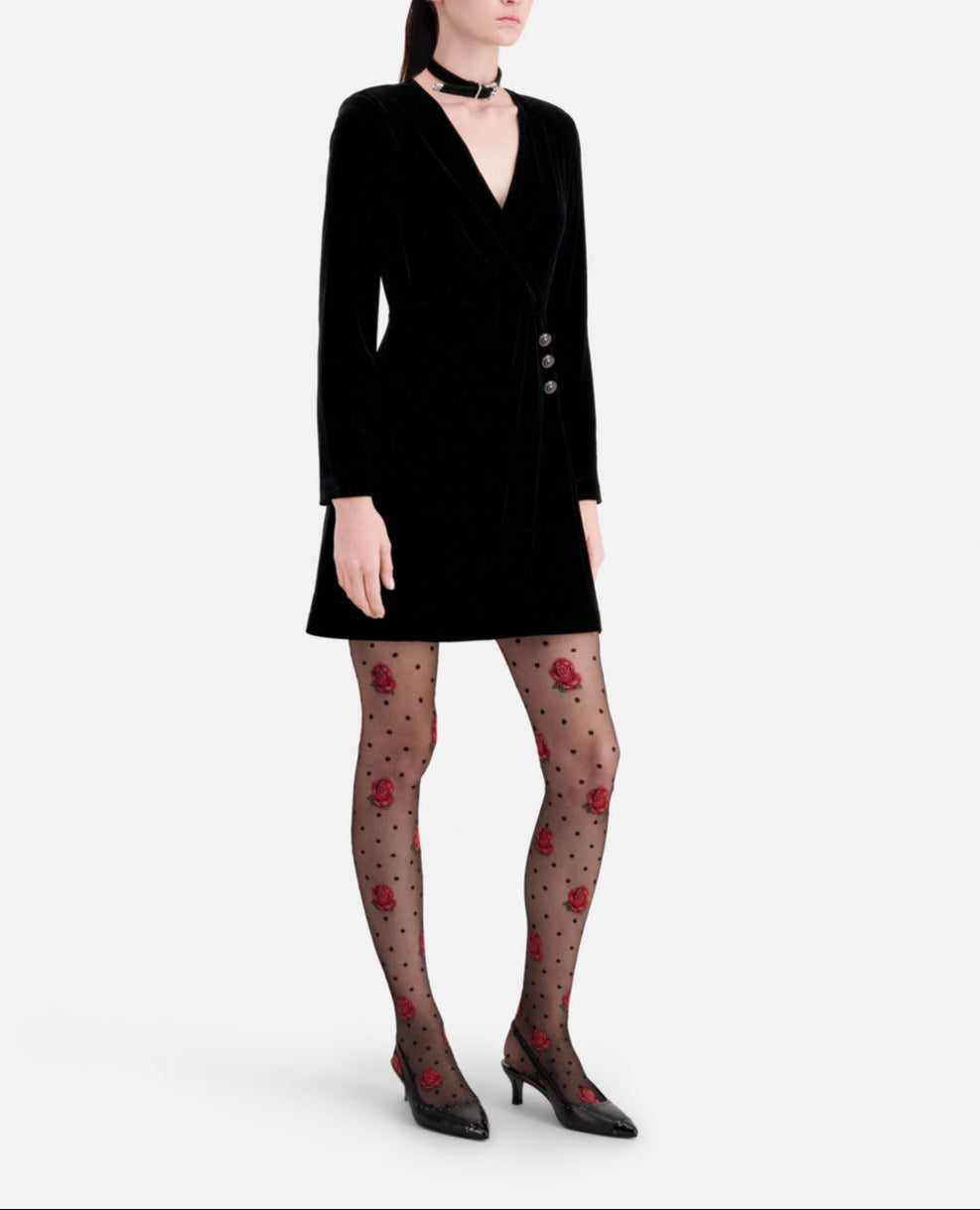 The Kooples - Robe Portefeuille - Noir - Femme