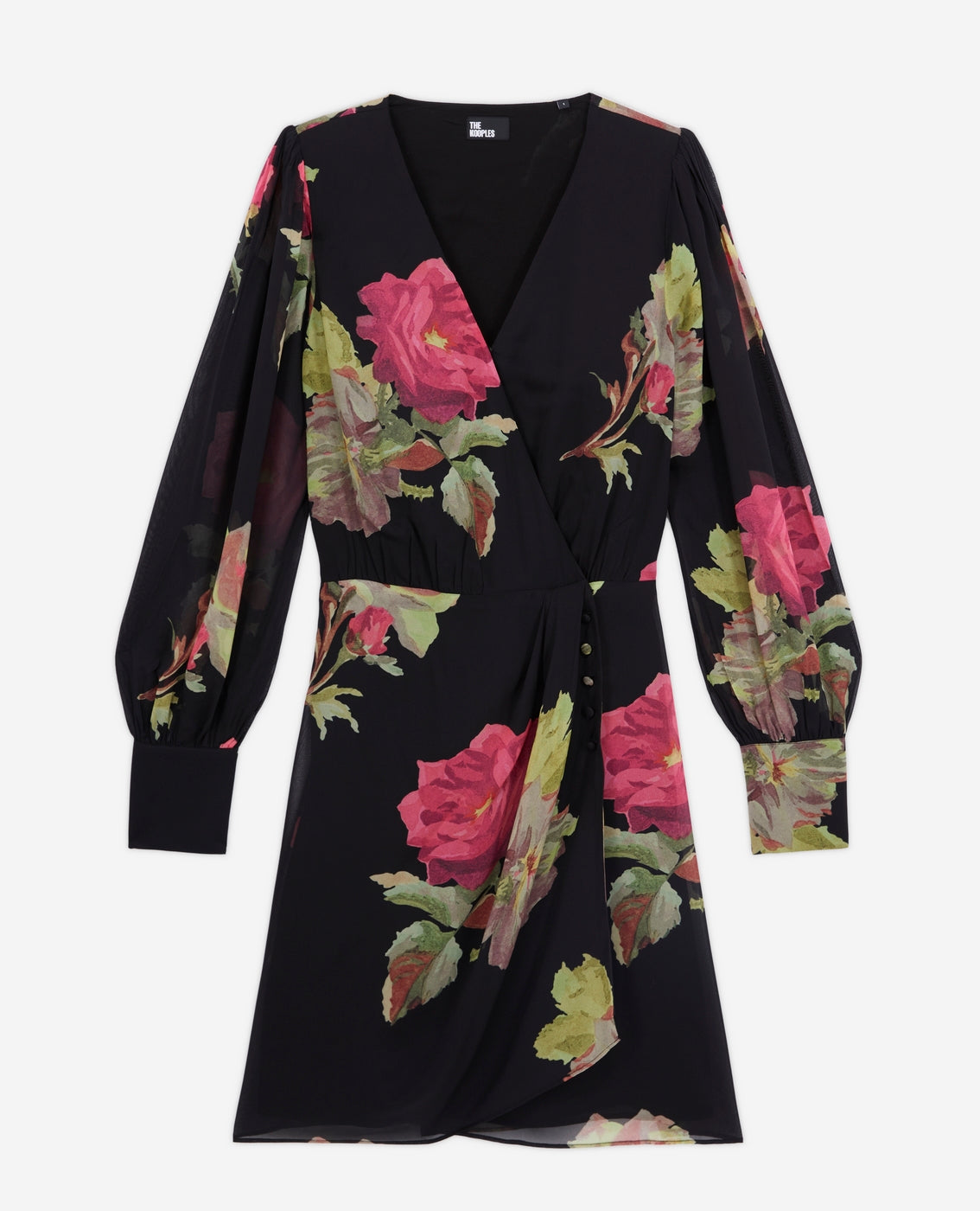The Kooples - Robe Portefeuille - Noir - Femme