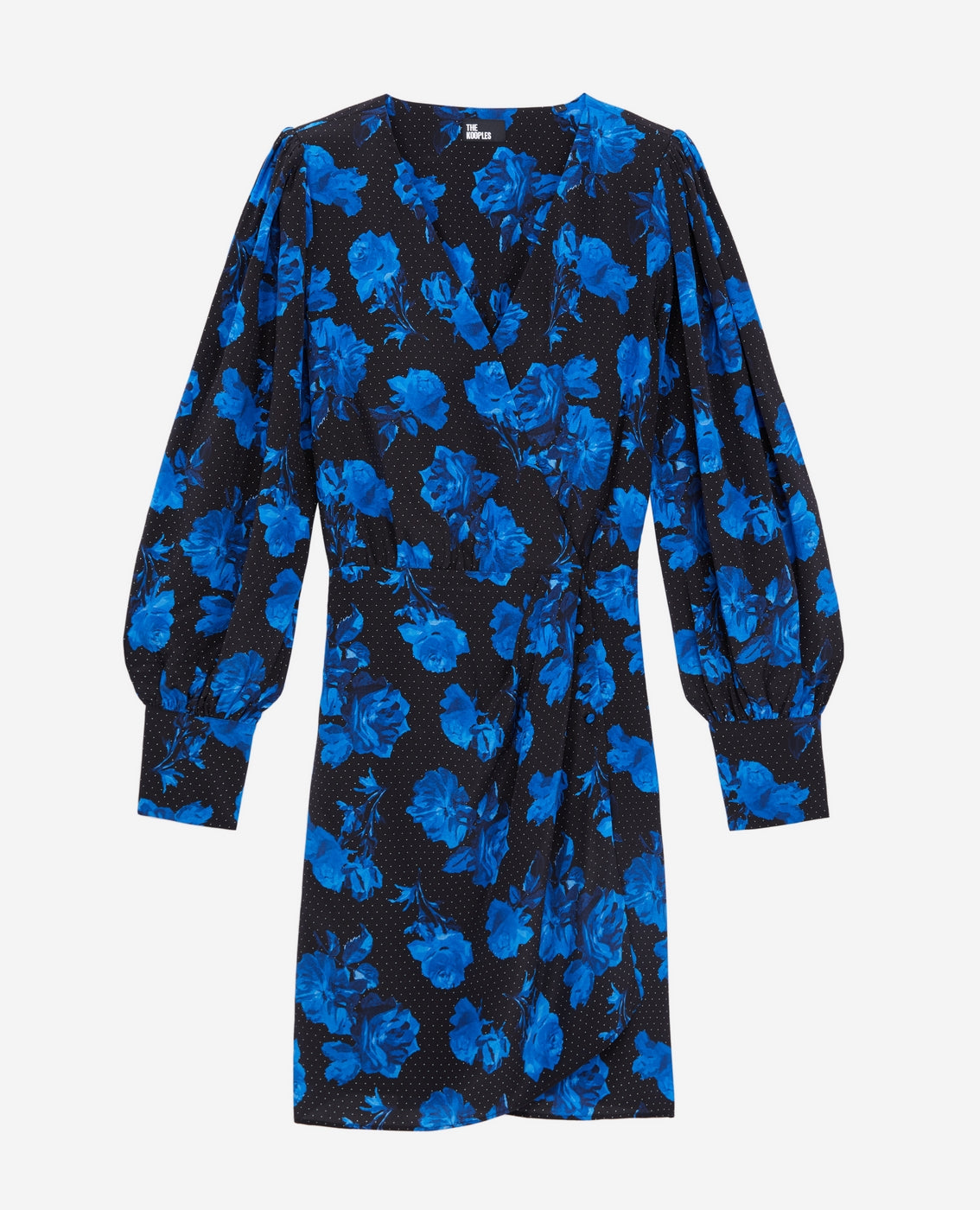 The Kooples - Robe Portefeuille En Soie - Noir - Femme
