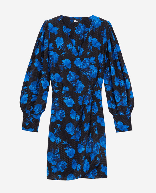 The Kooples - Robe Portefeuille En Soie - Noir - Femme