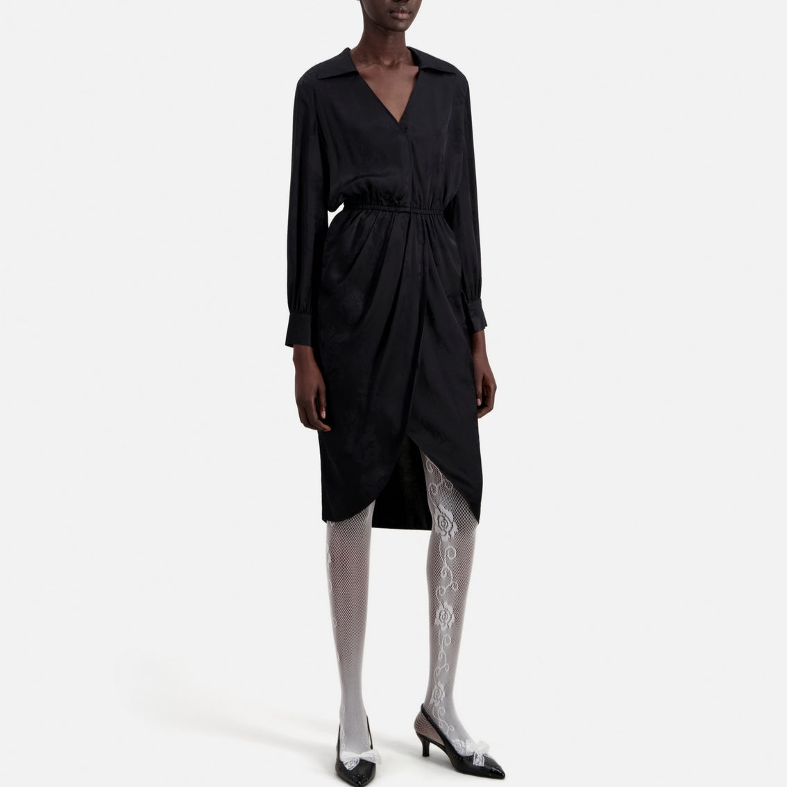 The Kooples - Robe Portefeuille - Noir - Femme